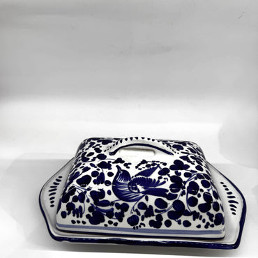 Porta Burro Decoro Arabesco Blu