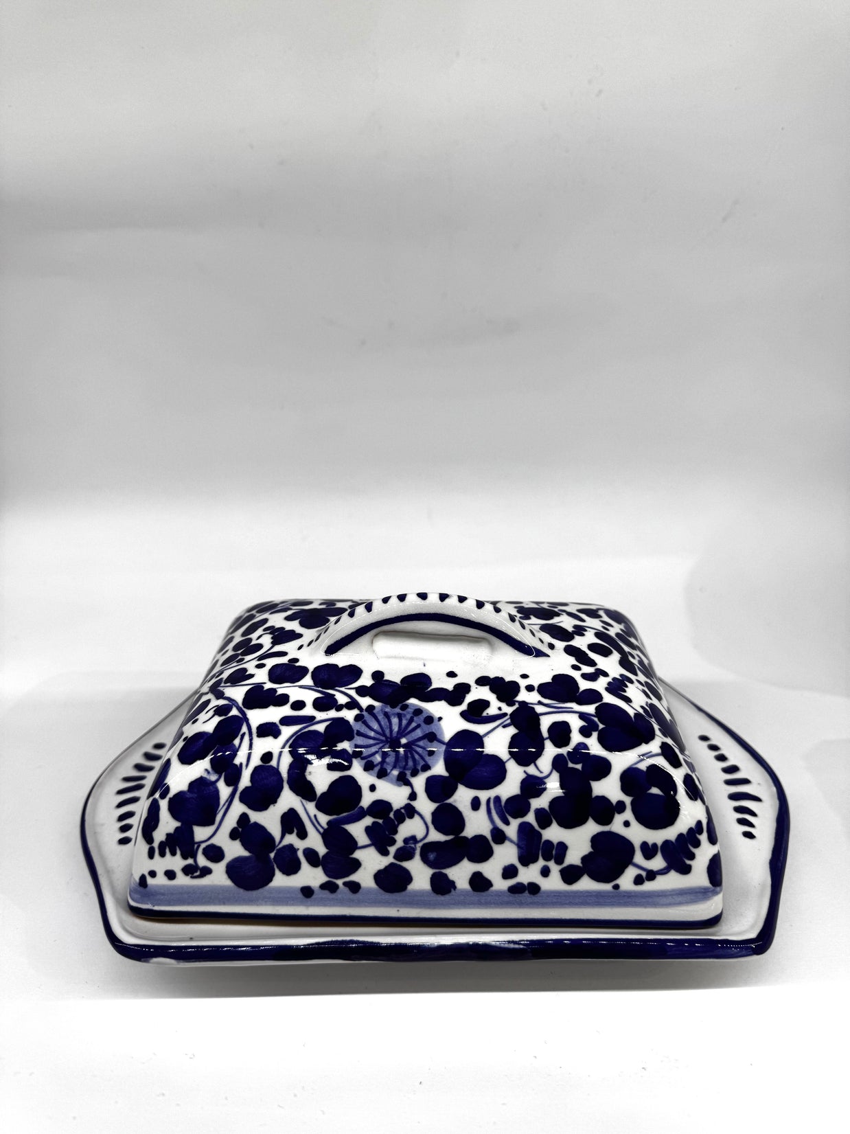 Porta Burro Decoro Arabesco Blu