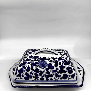 Porta Burro Decoro Arabesco Blu