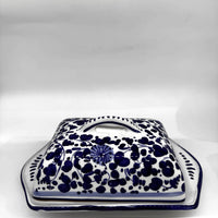 Porta Burro Decoro Arabesco Blu