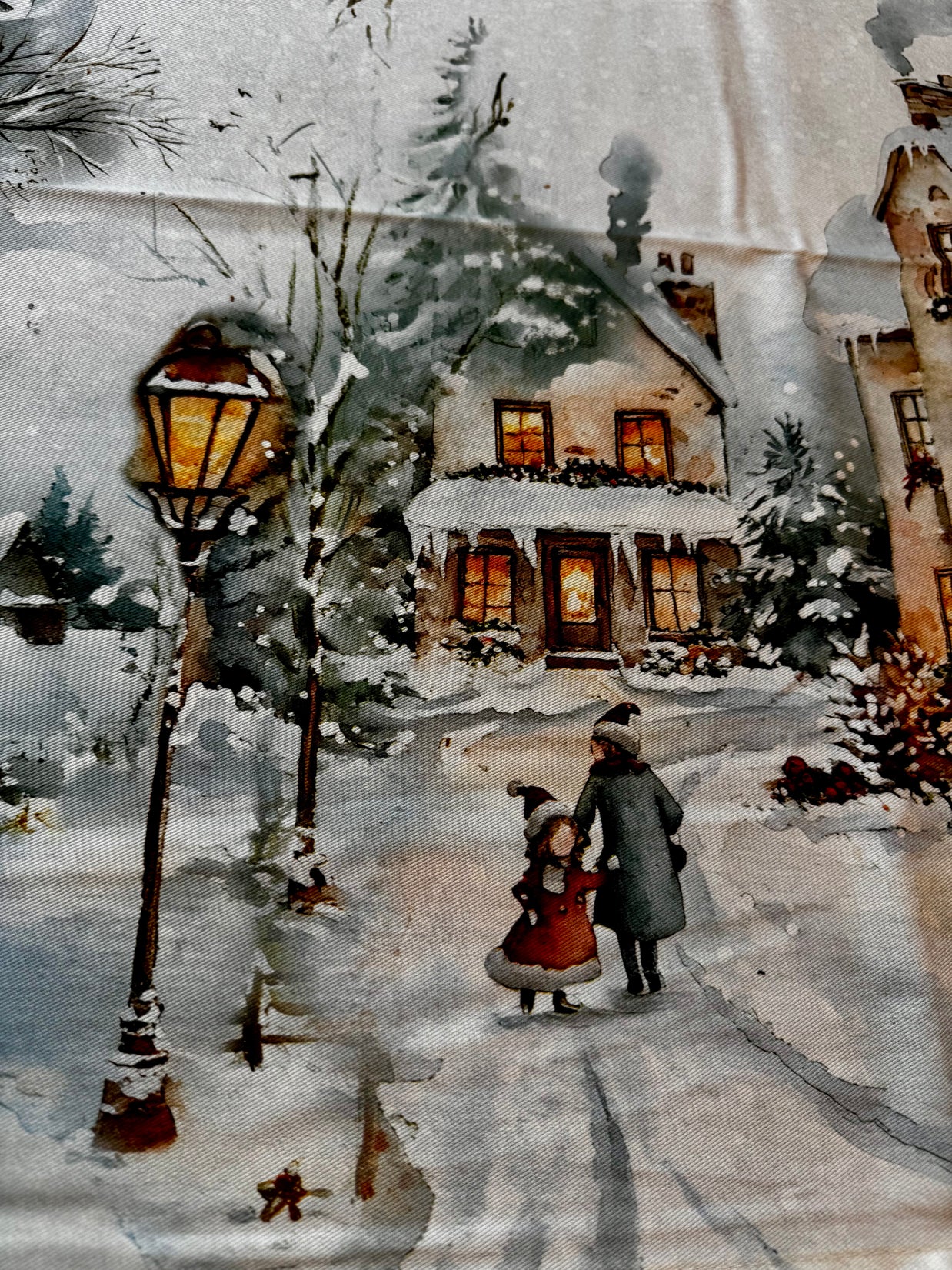 Tovaglia con paesaggio natalizio Digitale