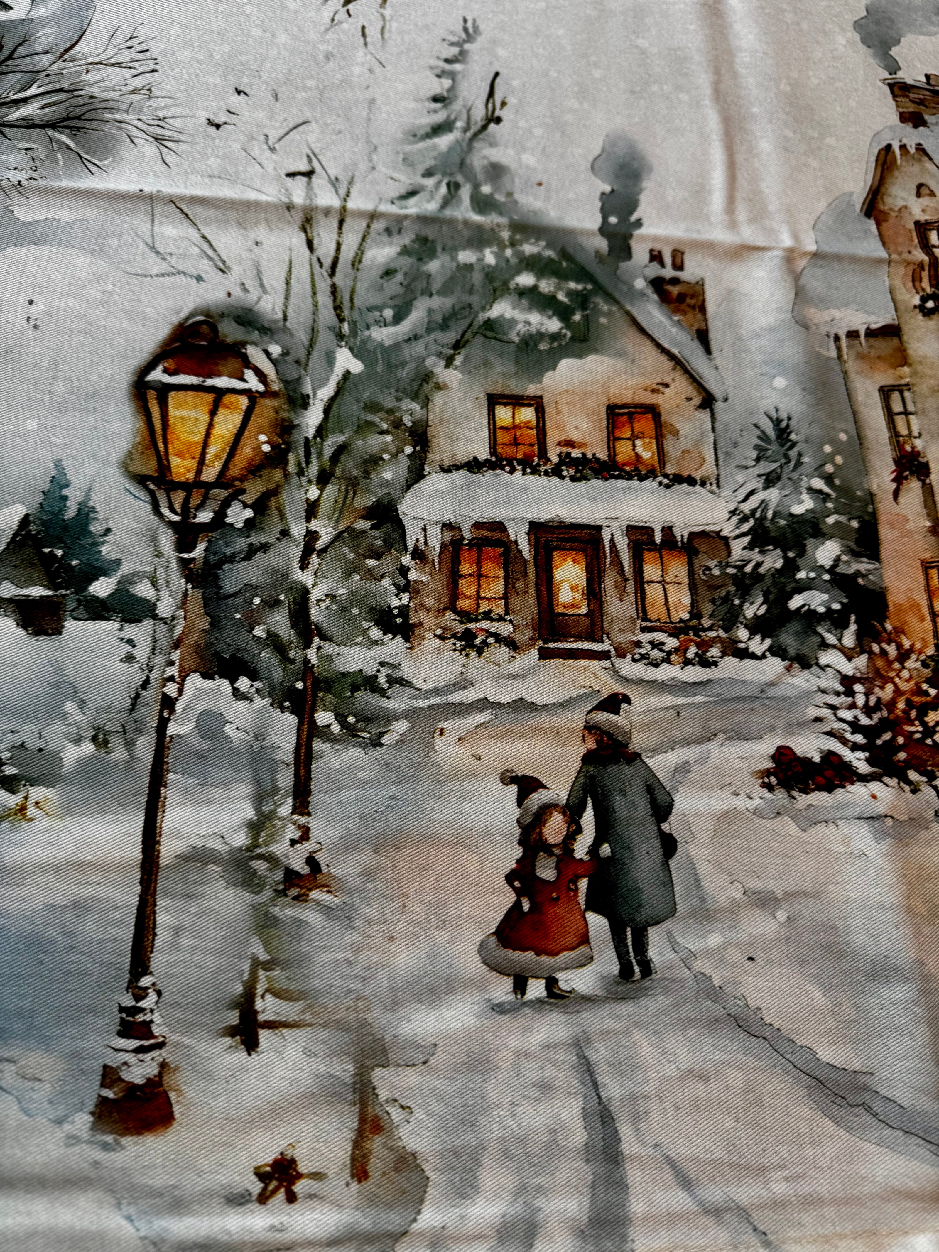 Tovaglia con paesaggio natalizio Digitale