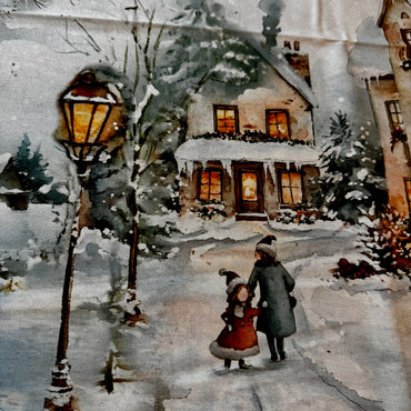 Tovaglia con paesaggio natalizio Digitale