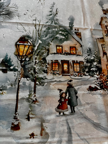 Tovaglia con paesaggio natalizio Digitale