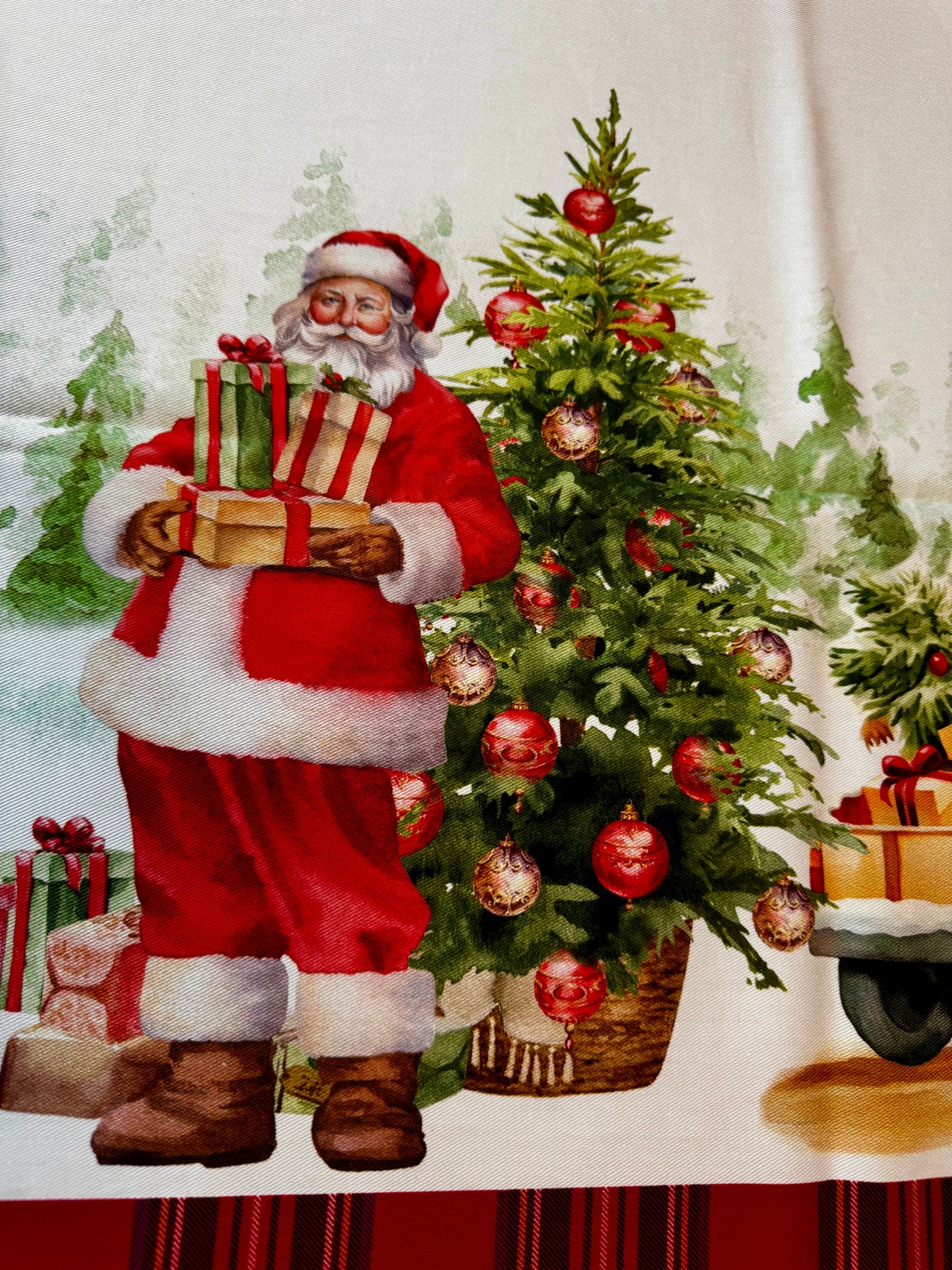 Tovaglia con babbo Natale e orsetto Digiale