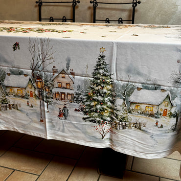 Tovaglia con paesaggio natalizio Digitale