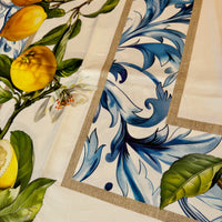 Tovaglia con Limoni e Fiori Digitale