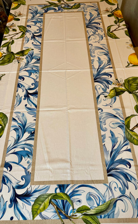 Tovaglia con Limoni e Fiori Digitale