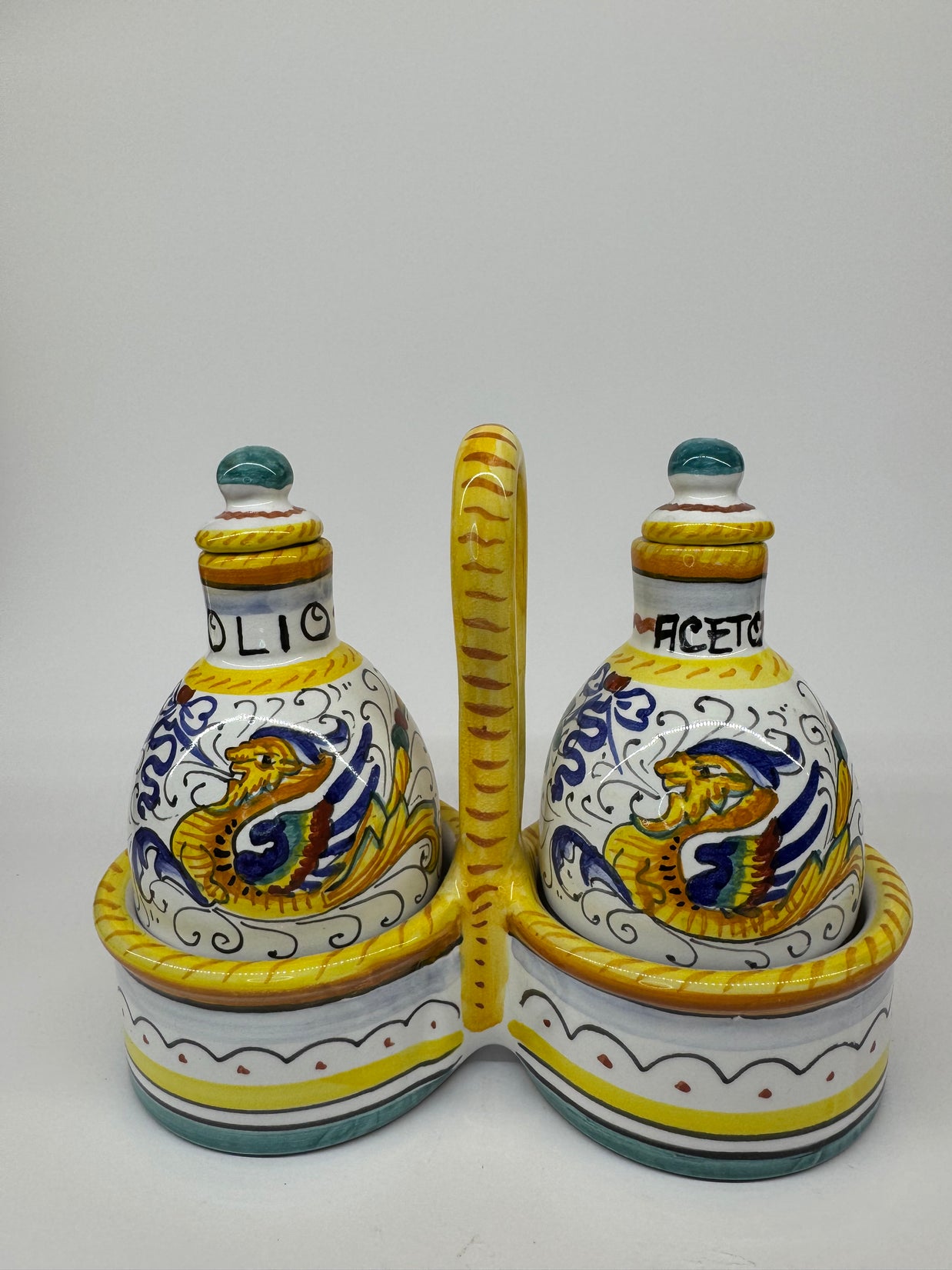 Set Olio Aceto Decoro Raffaellesco