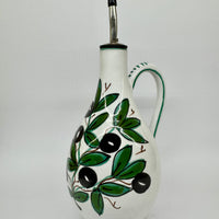 Olive Oil Cruet White Background