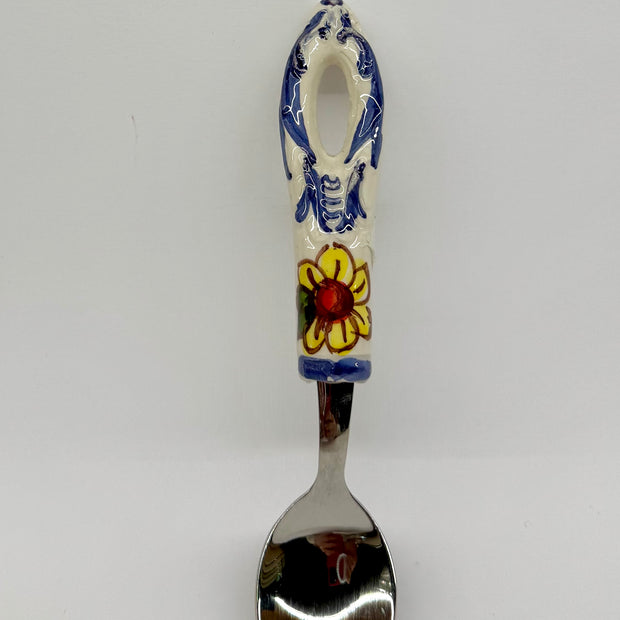 Coffee Spoon in Steel and Ceramic