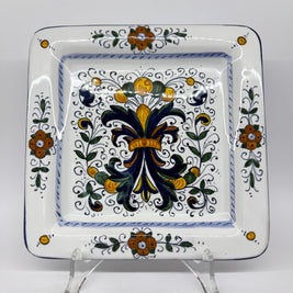 Square Plate Deruta Decor