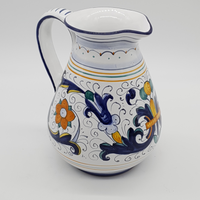 Vaso Con Manico Pancia Bassa Decoro Deruta