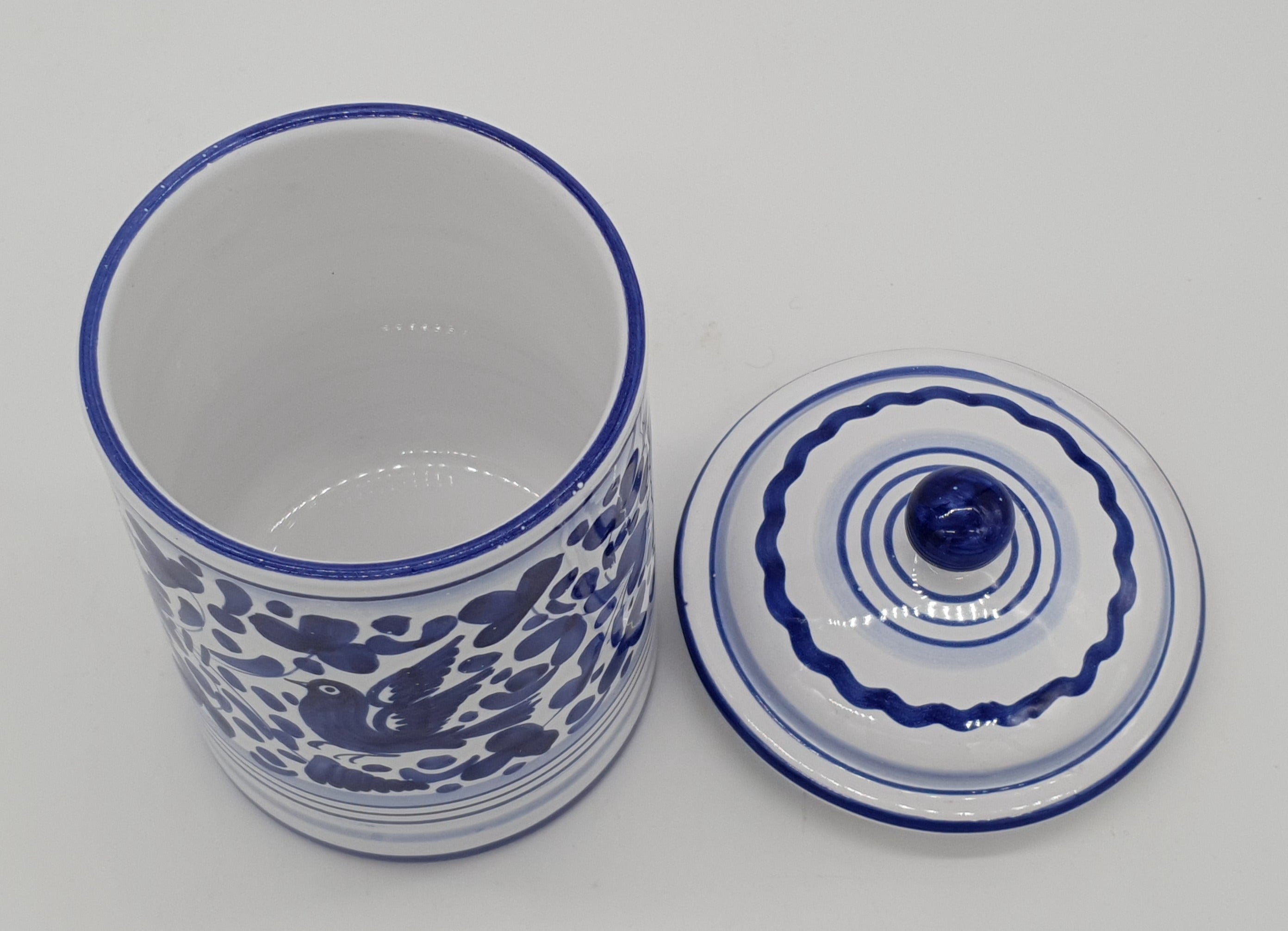 Jar with Blue Arabesque Decor