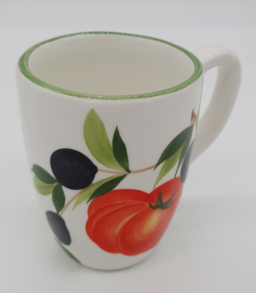 Bicchiere Mug Decoro Pomodori E Olive