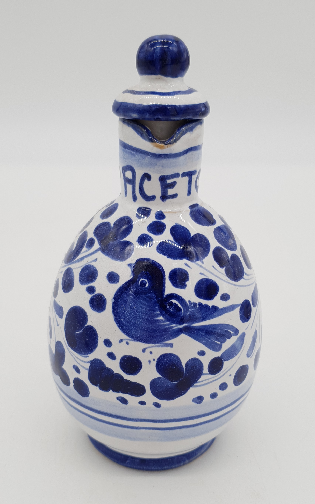 Olio E Aceto Decoro Arabesco Blu