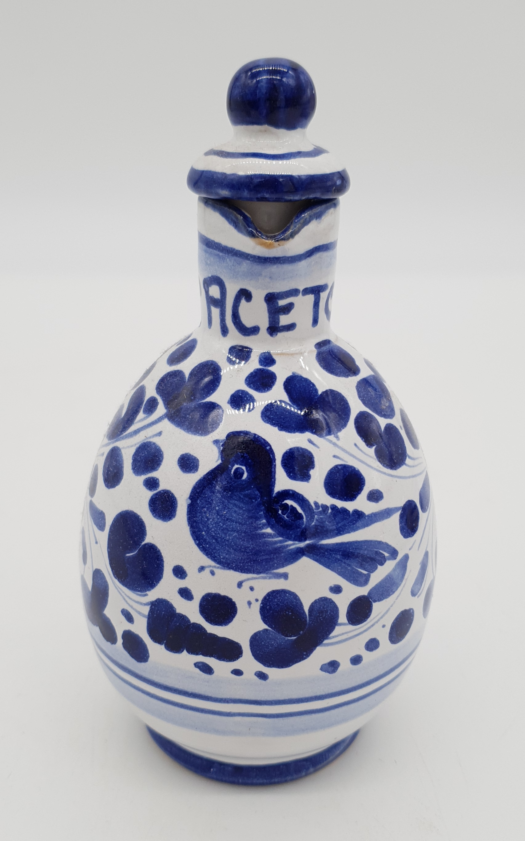 Olio E Aceto Decoro Arabesco Blu