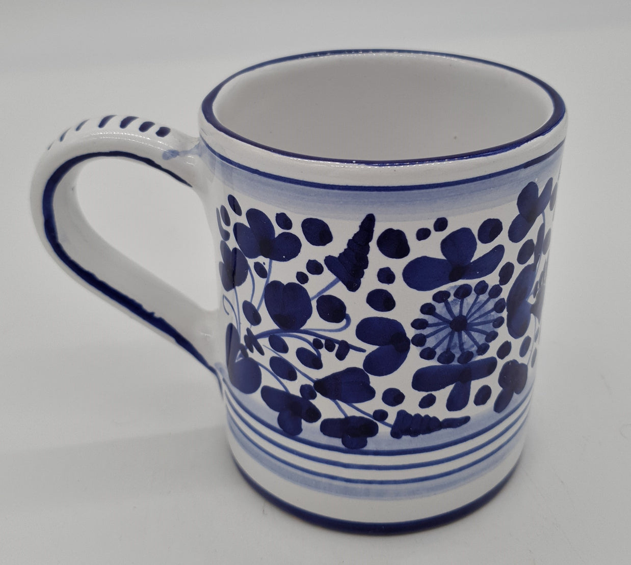Bicchiere Mug Decoro Arabesco Blu