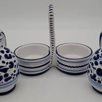 Olio E Aceto Decoro Arabesco Blu