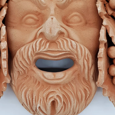 Bacchus Old Large Terracotta Mask