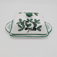 Porta Burro Rettangolare Decoro Olive fondo Bianco