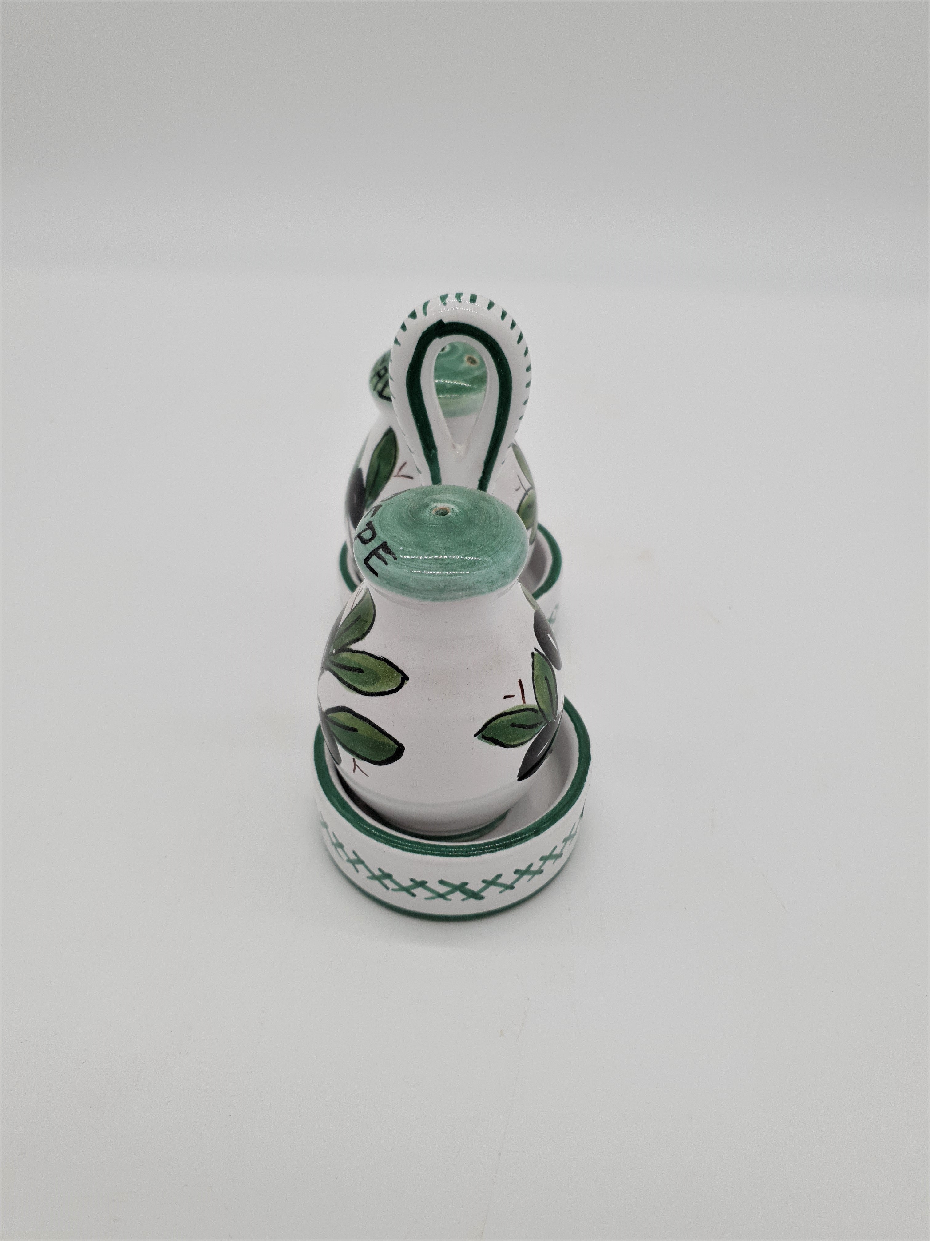 Set Sale e Pepe Decoro Olive Fondo Bianco