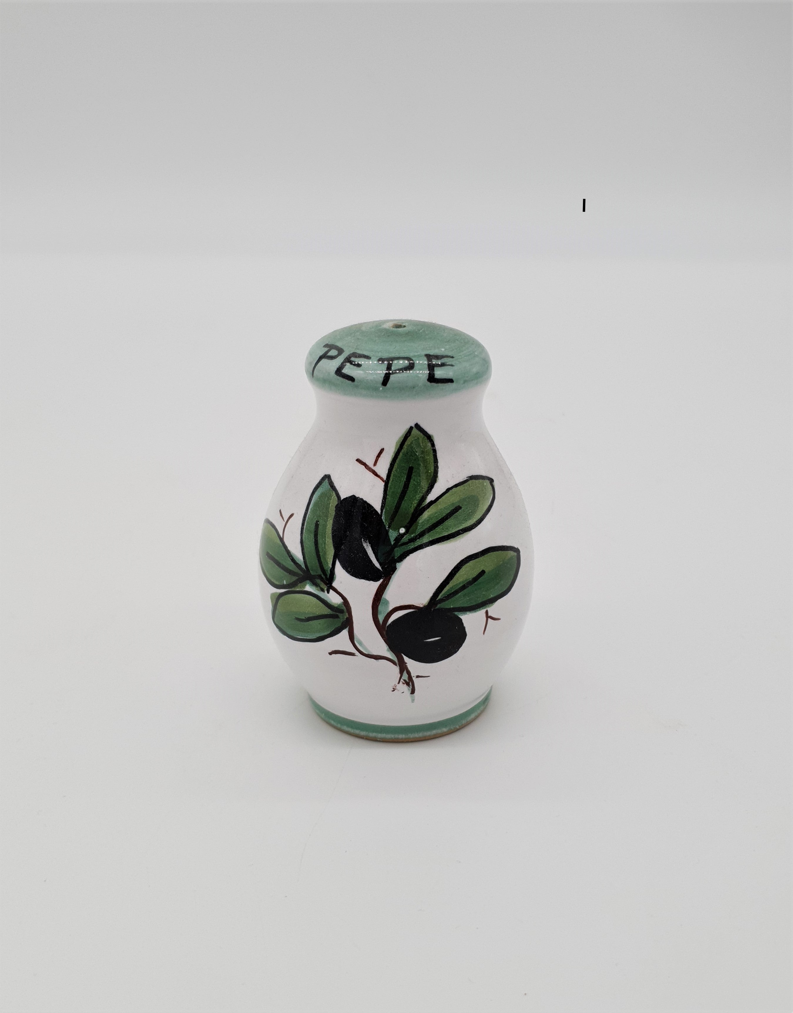 Set Sale e Pepe Decoro Olive Fondo Bianco