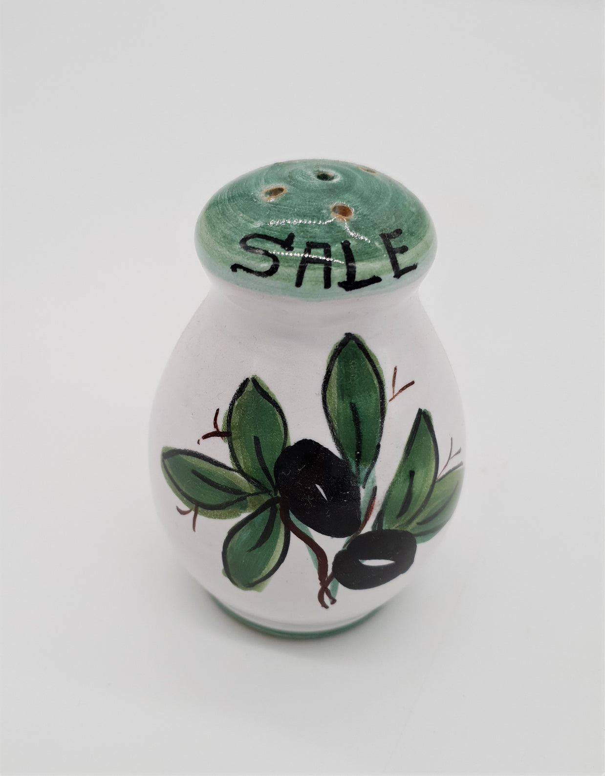 Set Sale e Pepe Decoro Olive Fondo Bianco