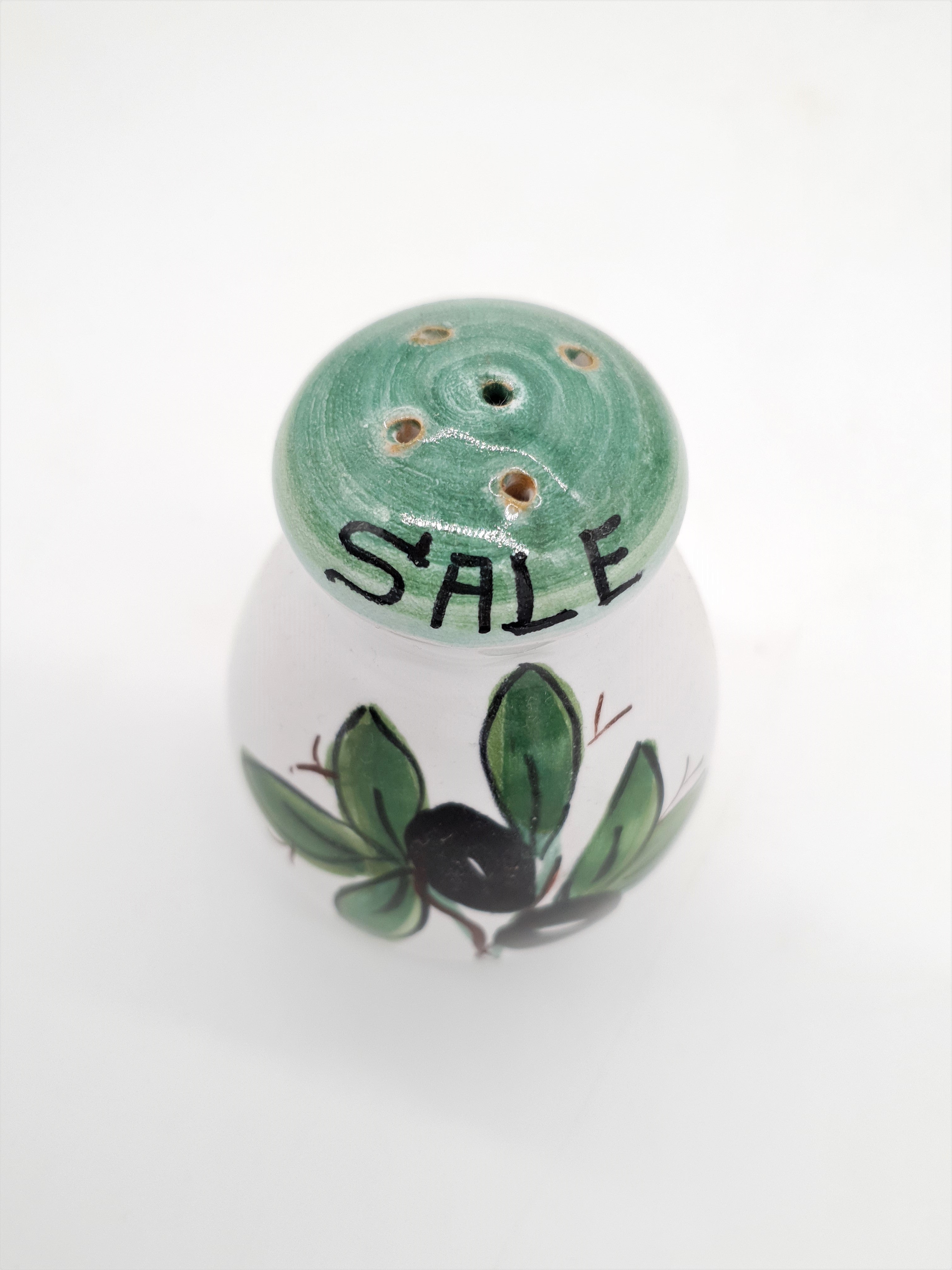 Set Sale e Pepe Decoro Olive Fondo Bianco