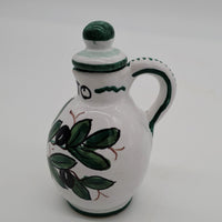 Set Olio Aceto Decoro Olive Fondo Bianco