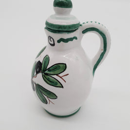 Set Olio Aceto Decoro Olive Fondo Bianco