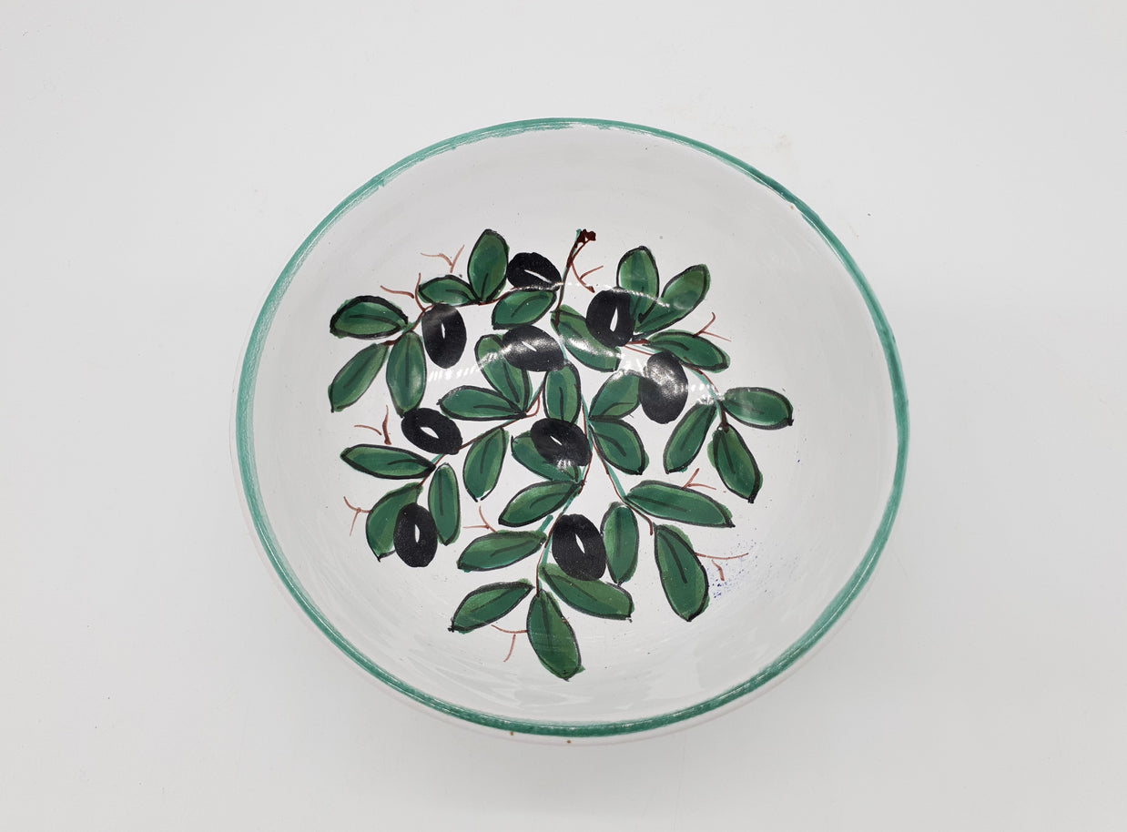 Bolo Decoro Olive Fondo Bianco