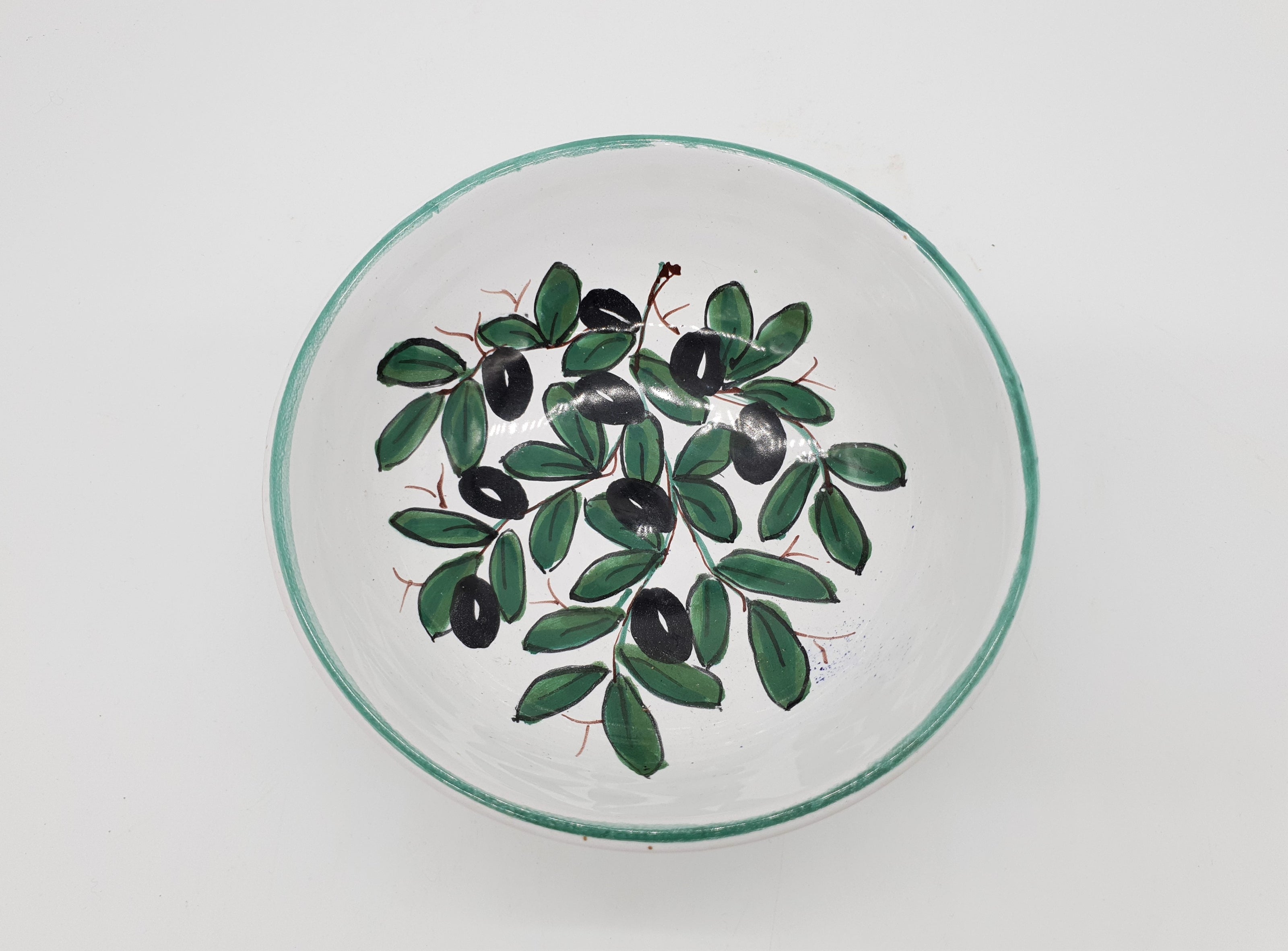 Bolo Decoro Olive Fondo Bianco