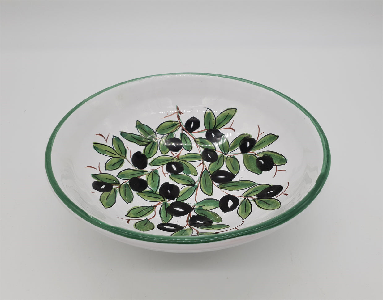 Bolo Decoro Olive Fondo Bianco
