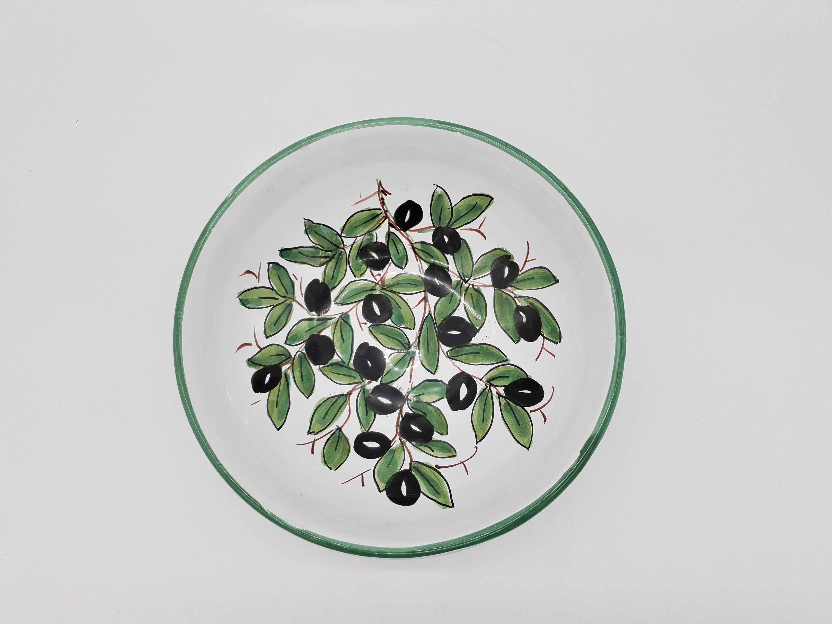 Bolo Decoro Olive Fondo Bianco