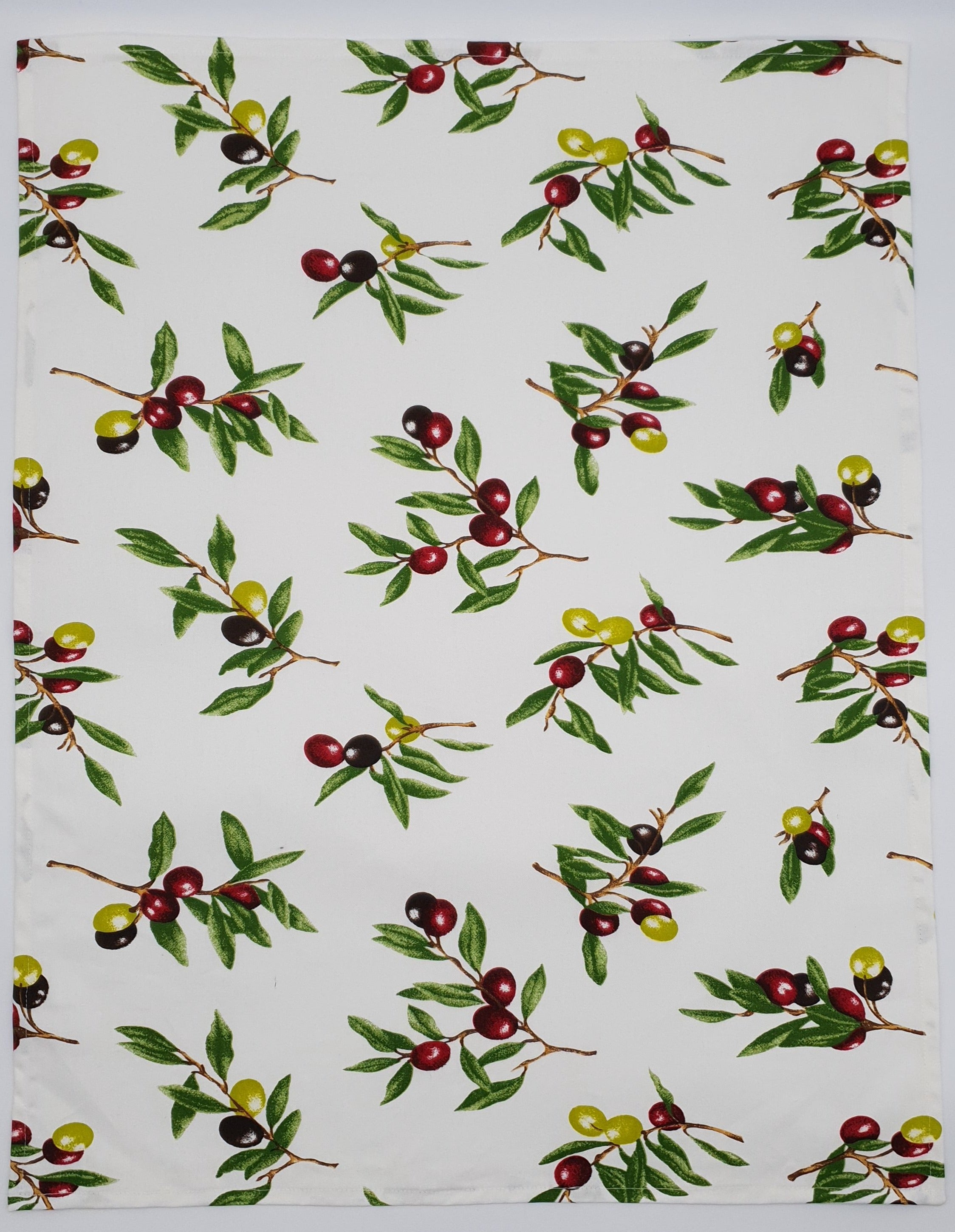 Olive tea towel