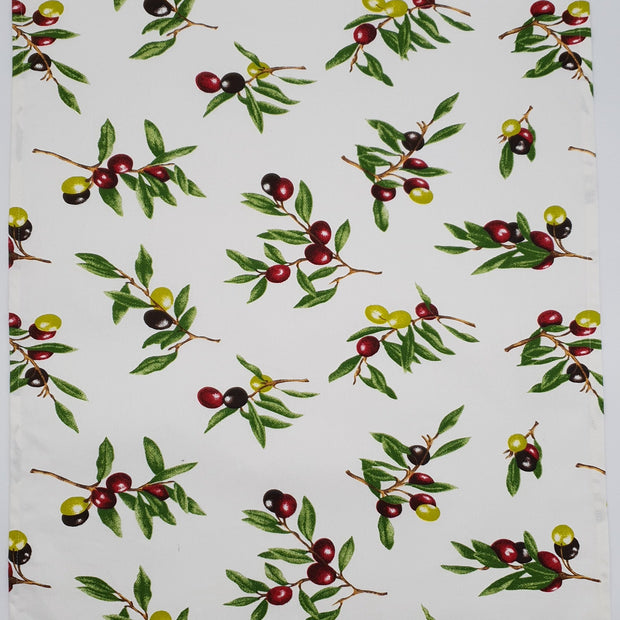 Olive tea towel