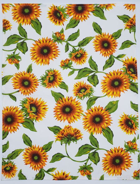 Sunflowers tea towel