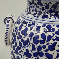 Narrow Blue Arabesque Jar