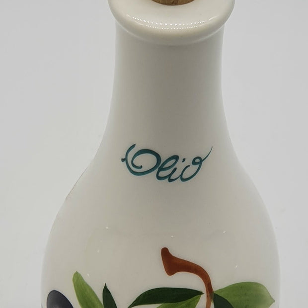 Large Oil Cruet Decor Tomatoes And Olives