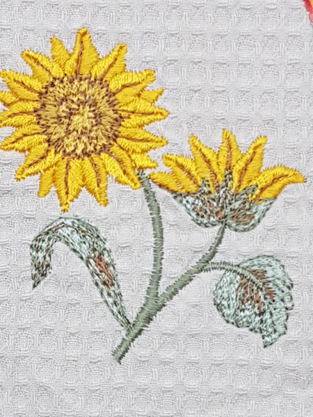 Square Potholder Beige Sunflower
