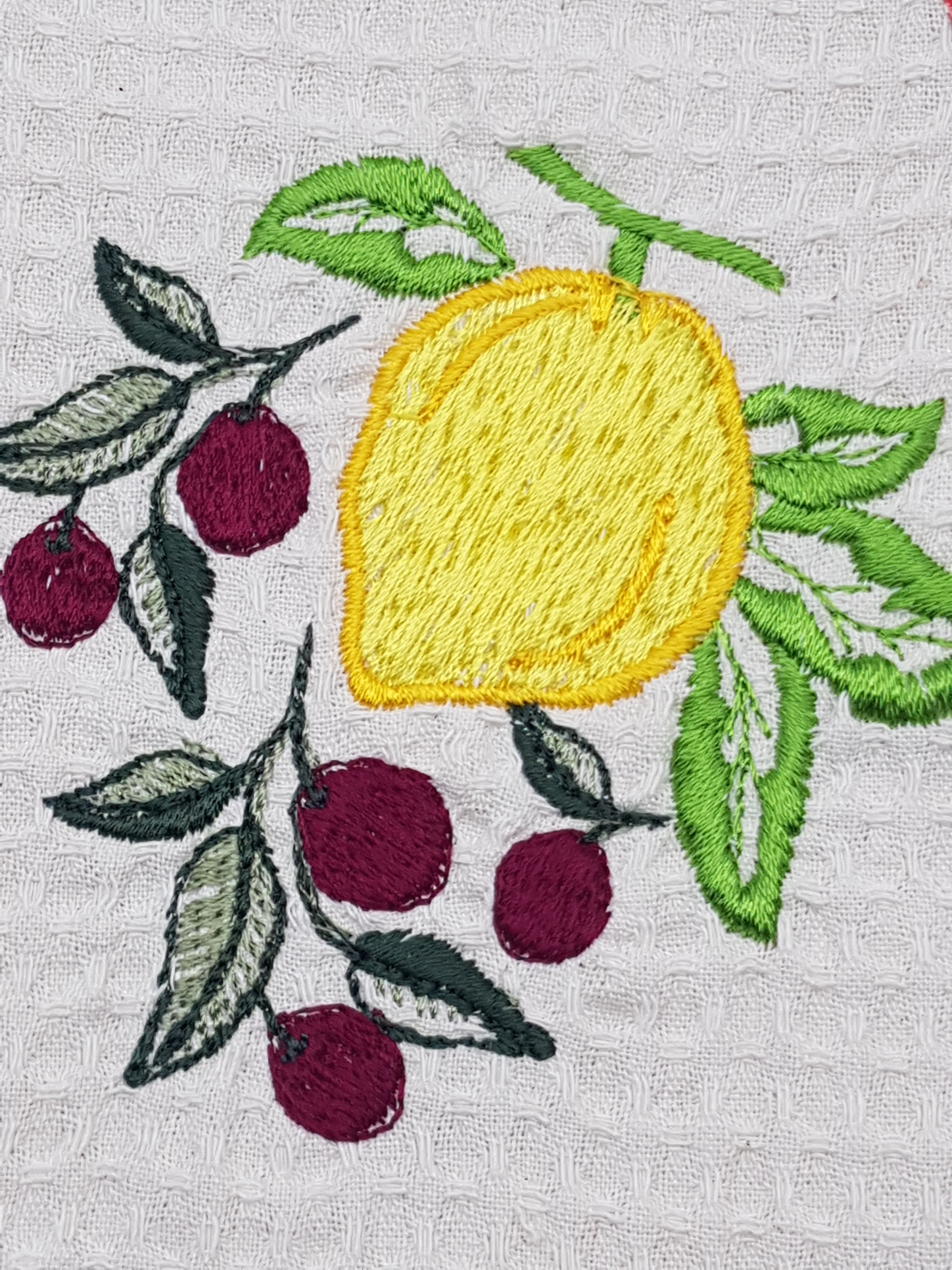 Square pot holder Beige Lemon Olive