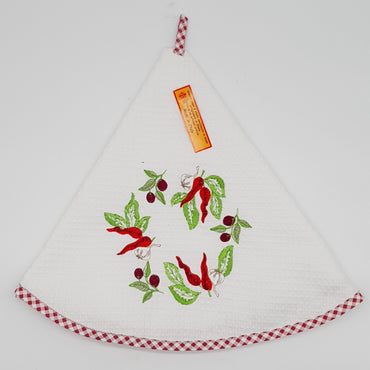 Dishcloth Swivel Cream Chillies and Olives
