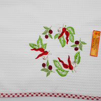 Canovaccio Rettangolare Olive Peperoncino Panna