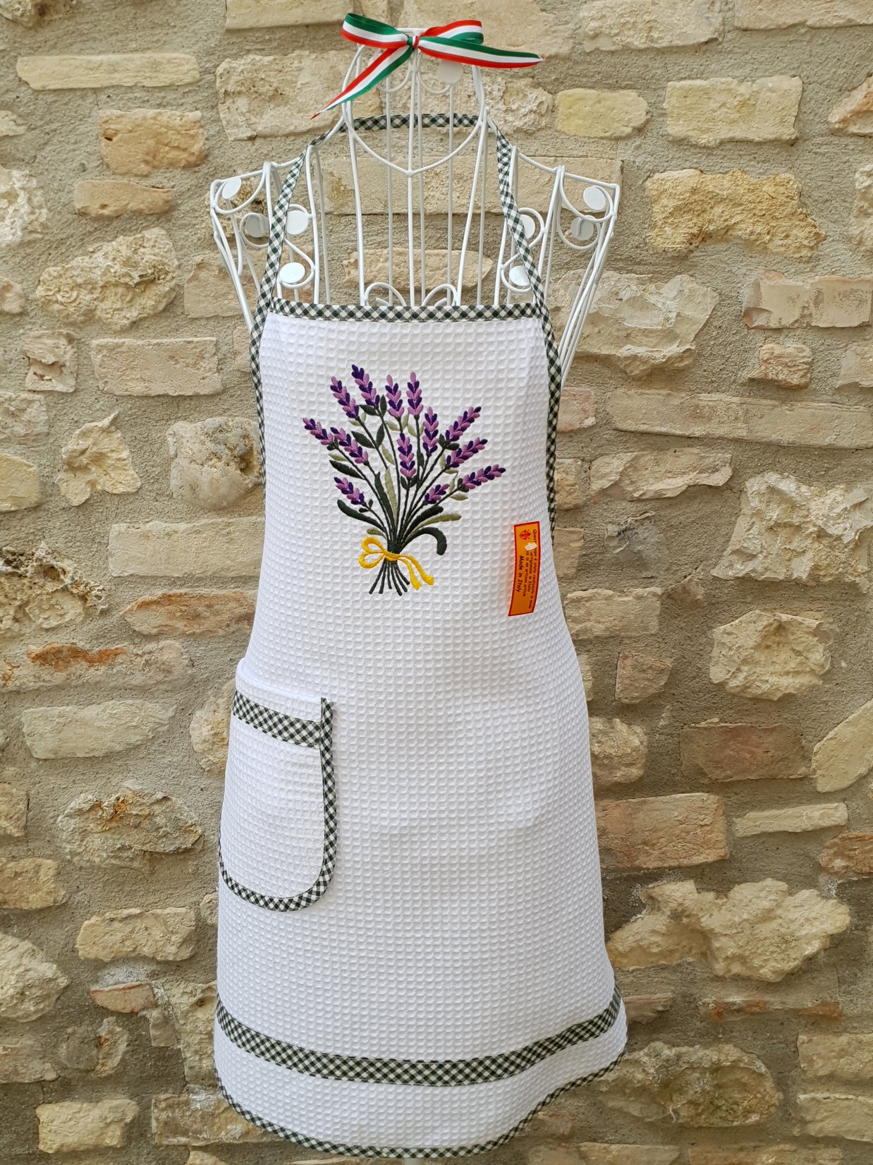 Grembiule Cucina Panna Nido D'Ape Lavanda