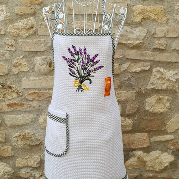 Grembiule Cucina Panna Nido D'Ape Lavanda