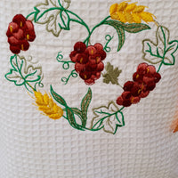 Grembiule Cucina Panna Nido D'Ape Uva