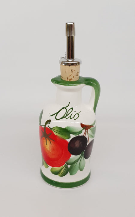 Oliera Grande con manico Decoro Pomodori E Olive