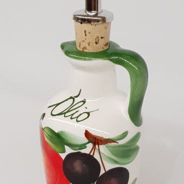 Oliera Grande con manico Decoro Pomodori E Olive