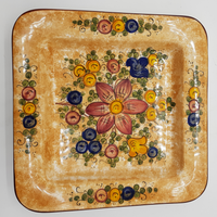 Piatto Quadrato Decoro Gubbio